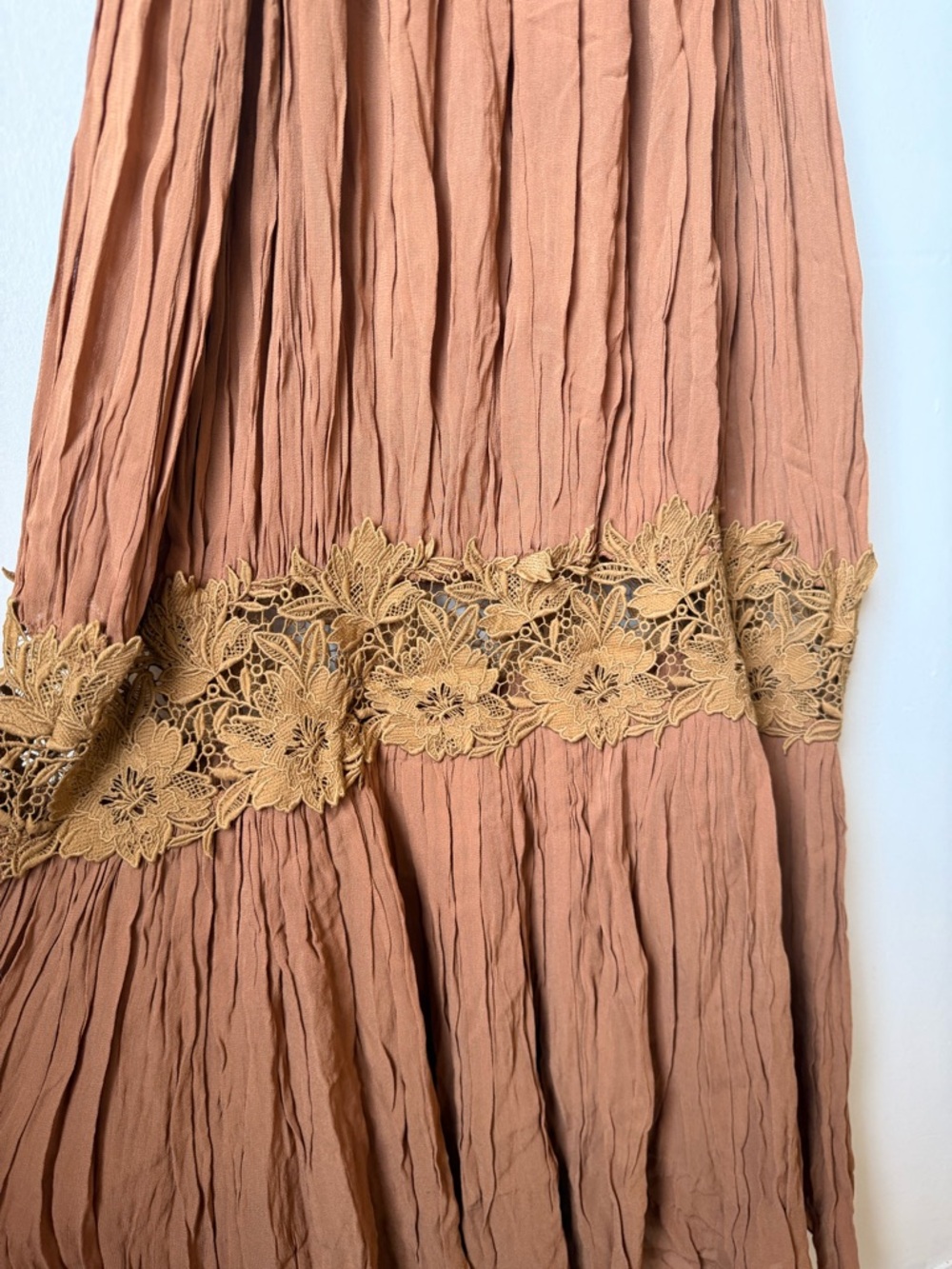 Zara  Wrinkled Embroidered Dress - Picture 14 of 15